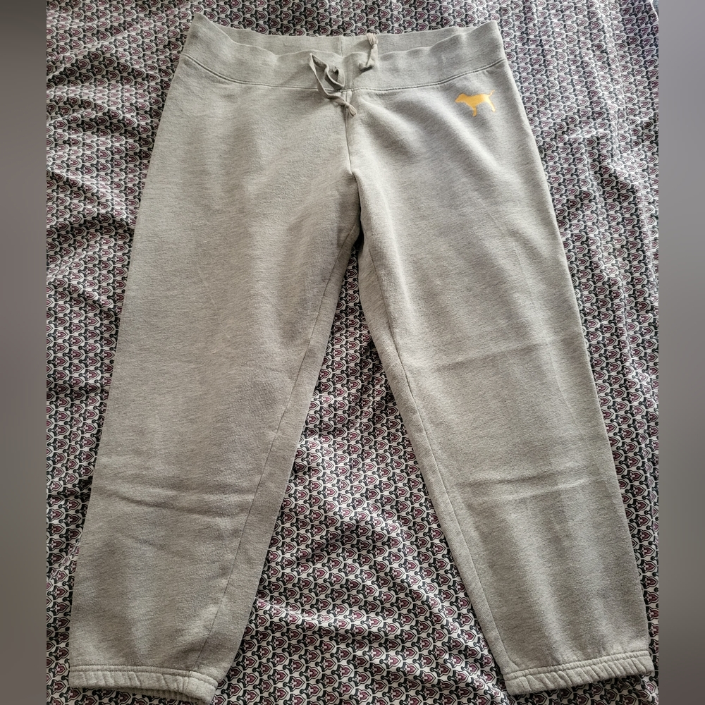 Vs pink rainbow logo classic sweatpants, size large. Rare HTF - Picture 10 of 11